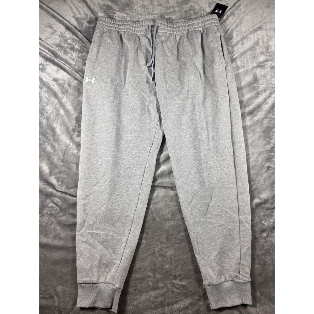 Under Armour Rival Fleece Joggers Mens 2XL Gray Athletic Casual‎ Sweatpants NWT